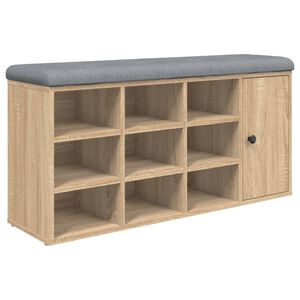 vidaXL Banc &agrave; chaussures ch&ecirc;ne sonoma 102x32x50 cm bois d'ing&eacute;nierie