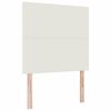 vidaXL Lit &agrave; ressort LED avec t&ecirc;te de lit Cr&egrave;me et Blanc 90 x 190 cm