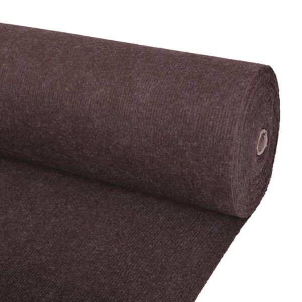 vidaXL Tapis stri&eacute; pour exposition 1,2x15 m Marron