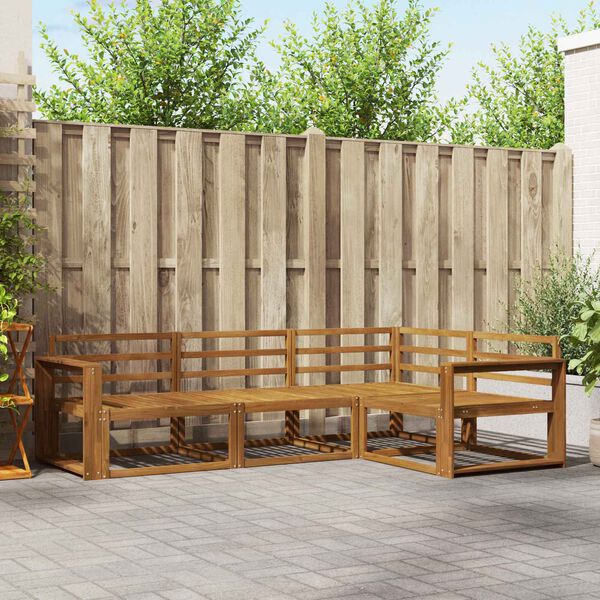 vidaXL Ensemble de canap&eacute;s d'ext&eacute;rieur 4 pcs Naturel