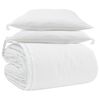 vidaXL Ensemble de Duvet avec oreiller 3 pi&egrave;ces Blanc Plume de canard