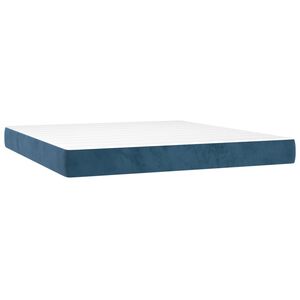 vidaXL Matelas de lit &agrave; ressorts ensach&eacute;s fermet&eacute; moyenne Bleu fonc&eacute; 160x200x20 cm