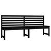 vidaXL Banc de jardin noir 201,5 cm bois massif de pin