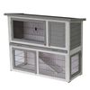 @Pet Clapier d'ext&eacute;rieur Benji 115x48x92 cm Bois Gris et blanc