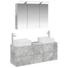 vidaXL Ensemble de mobilier de salle de bain 4 pc Gris b&eacute;ton