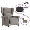 vidaXL Fauteuil inclinable électrique Taupe Tissu