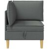 vidaXL Pouf de rangement Gris fonc&eacute;