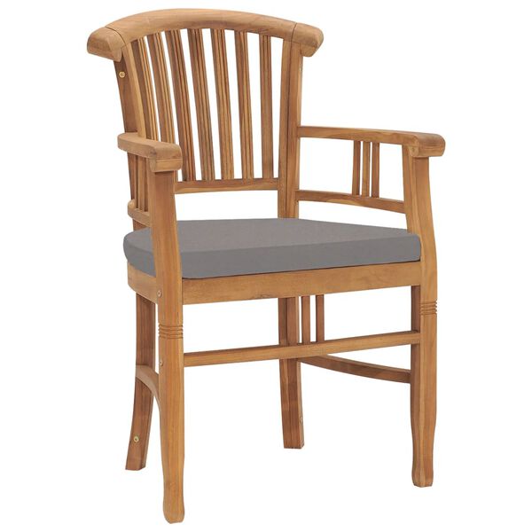 vidaXL Ensemble &agrave; manger de jardin 5pcs avec coussins bois teck solide