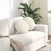vidaXL Coussins de si&egrave;ge 2 pcs Cr&egrave;me &Oslash; 40 x 13 cm Velours