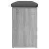 vidaXL Banc &agrave; chaussures sonoma gris 102x32x50 cm bois d'ing&eacute;nierie