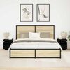 vidaXL Cabinet de chevet 2 pcs Ch&ecirc;ne noir 40 x 39 x 48,5 cm