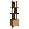 vidaXL Biblioth&egrave;que avec porte ch&ecirc;ne fum&eacute; 44,5x30x154,5 cm