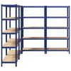 vidaXL &Eacute;tag&egrave;res de rangement &agrave; 5 niveaux 4 pcs bleu