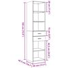vidaXL Buffet haut chêne fumé 45x42,5x185 cm bois d'ingénierie