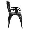 vidaXL Banc de jardin 108 cm Aluminium coul&eacute; Noir