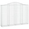 vidaXL Paniers &agrave; gabions arqu&eacute;s 20 pcs 200x30x140/160 cm Fer galvanis&eacute;