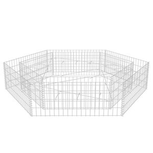 vidaXL Lit sur&eacute;lev&eacute; &agrave; gabion hexagonale 200x173x40 cm