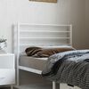 vidaXL T&ecirc;te de lit de remplacement m&eacute;tal blanc 90 cm