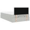 vidaXL Lit ottoman avec matelas et LED gris clair 120x190cm velours