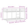 vidaXL Lit superpos&eacute; sans matelas 90x200 cm bois de pin massif
