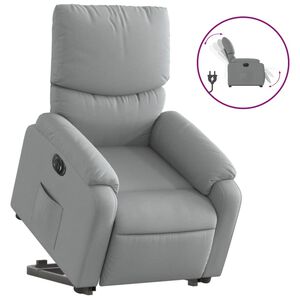 vidaXL Fauteuil inclinable &eacute;lectrique gris clair tissu