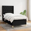 vidaXL Sommier &agrave; lattes de lit et matelas Noir 80x200 cm Tissu