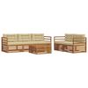 vidaXL Ensemble de canap&eacute;s d'ext&eacute;rieur 6 pcs Naturel et Beige