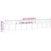 vidaXL Lit sur&eacute;lev&eacute; de jardin Acier galvanis&eacute; 322x100x36cm Vert