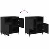vidaXL Buffets 2 pcs Ch&ecirc;ne noir 120 x 35 x 70 cm Bois d'ing&eacute;nierie
