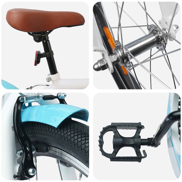 vidaXL V&eacute;lo pour Enfants 24 Pouces pour les 8-12 ans Bleu clair