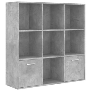 vidaXL Biblioth&egrave;que Gris b&eacute;ton 98x30x98 cm Bois d&rsquo;ing&eacute;nierie