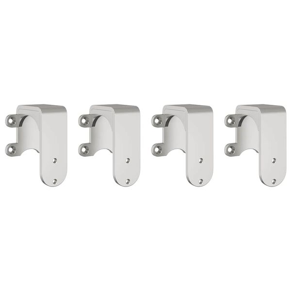 vidaXL Kit fixation porte coulissante 200 cm Acier inoxydable Argent&eacute;