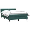 vidaXL Sommier &agrave; lattes de lit et matelas vert fonc&eacute; 140x220cm velours