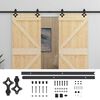 vidaXL Porte coulissante 2 pc 100 x 210 cm Bois de pin massif