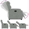 vidaXL Fauteuil inclinable Gris clair Velours