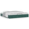 vidaXL Cadre de lit ottoman sans matelas vert foncé 200x200 cm velours