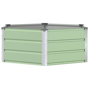 vidaXL Jardini&egrave;re Vert Pastel 129 x 129 x 45 cm Acier