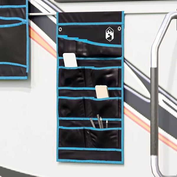 vidaXL Sac de rangement Autre Noir et Bleu 63.5 x 40 cm Oxford