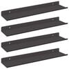 vidaXL &Eacute;tag&egrave;re flottante 4 pc Noir 40 x 8,5 x 2,5 cm Acier