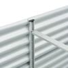 vidaXL Lit sur&eacute;lev&eacute; de jardin 320x80x81 cm Acier galvanis&eacute; Argent&eacute;