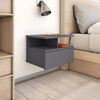 vidaXL Tables de chevet flottantes 2 pcs Gris Bois d'ing&eacute;nierie