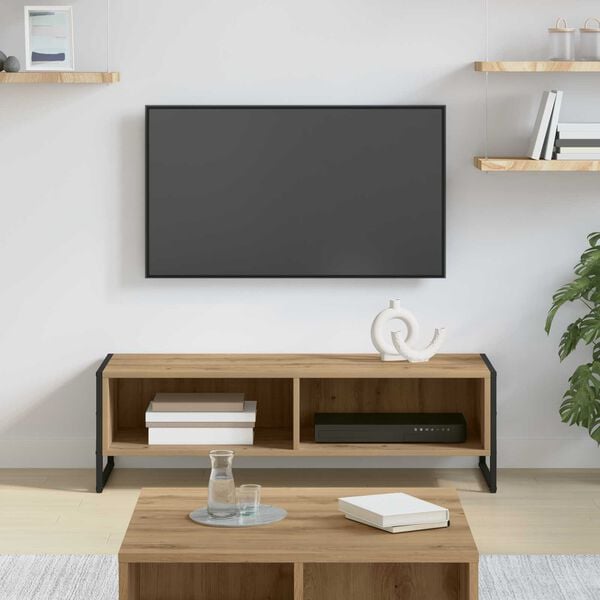 vidaXL Meuble TV Ch&ecirc;ne artisan 100 x 36,5 x 30,5 cm Bois d'ing&eacute;nierie