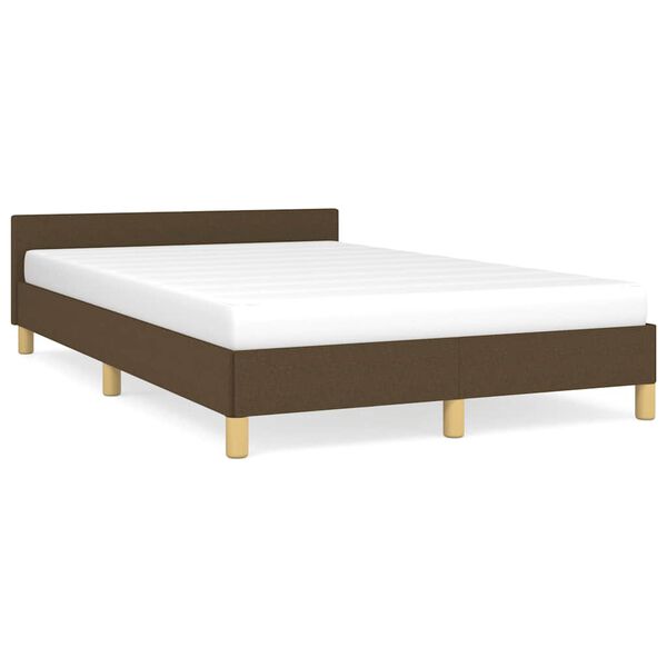 vidaXL Cadre de lit sans matelas marron fonc&eacute; 120x200 cm tissu