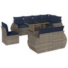 vidaXL Ensemble de canap&eacute; de jardin 9 pcs avec coussins gris r&eacute;sine tress&eacute;e