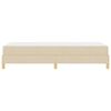 vidaXL Lit &agrave; ressorts avec matelas Cr&egrave;me 90 x 200 cm tissu