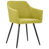vidaXL Chaises &agrave; manger lot de 4 vert tissu