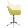 vidaXL Chaise pivotante de salle &agrave; manger Vert Tissu