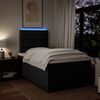 vidaXL Sommier &agrave; lattes de lit avec matelas Noir 120x200 cm Tissu
