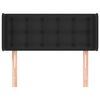 vidaXL T&ecirc;te de lit avec oreilles Noir 83x16x78/88 cm Similicuir