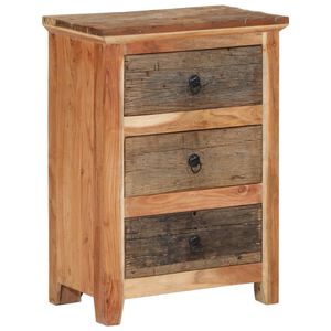 vidaXL Armoire lat&eacute;rale 55x33x75 cm bois massif d'acacia